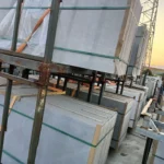 Sintered stone slab packaging or label
