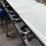 Quartz slab lot in warehouse