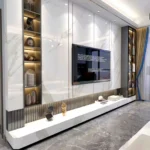 Custom sintered stone background wall panel example 4