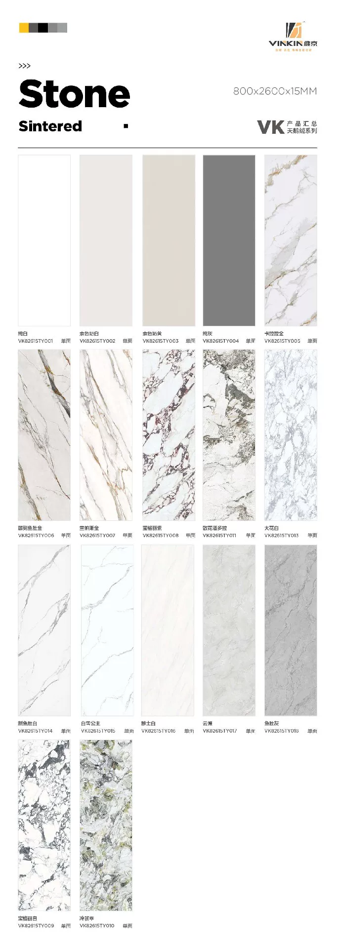 Overall slab presentation
