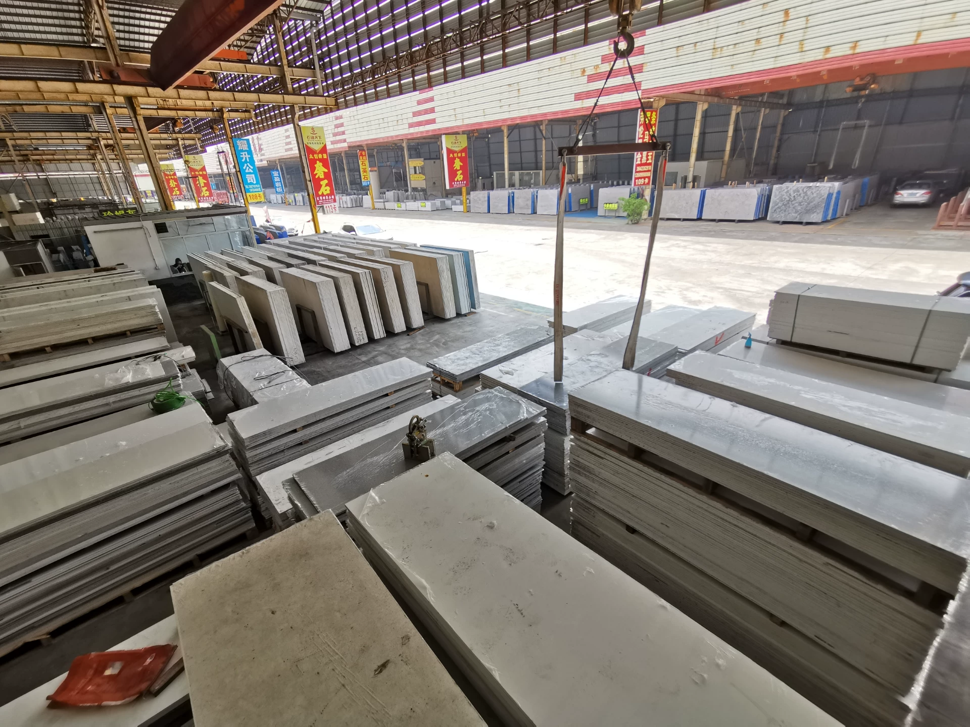 Quartz stone slab stock lot