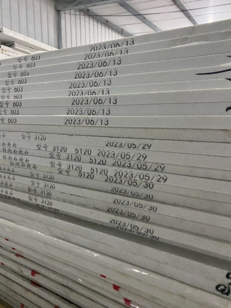 Quartz stone slab stock lot