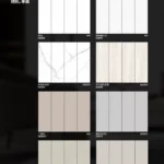 Sintered stone slab stock or display view