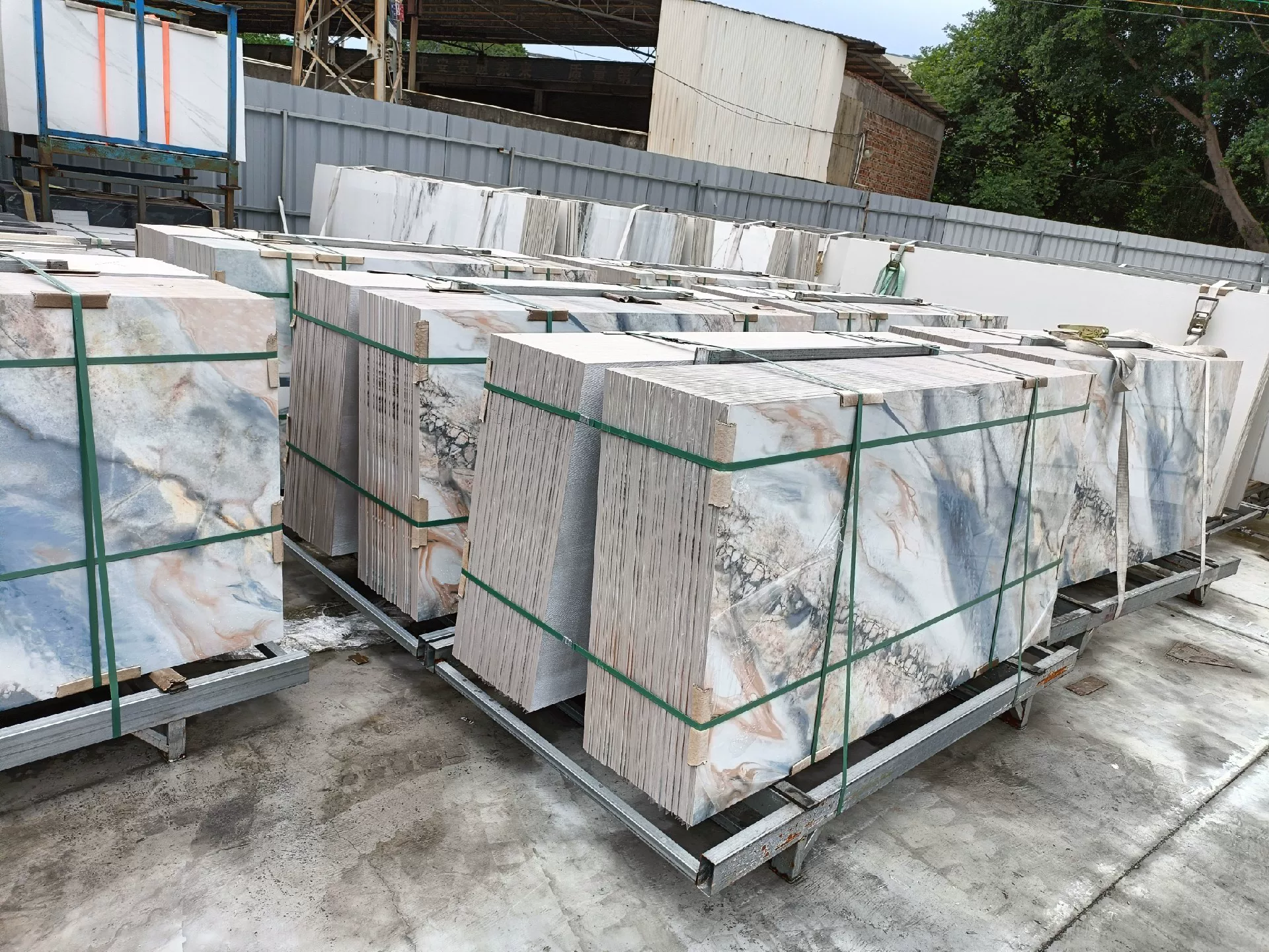 Sintered stone slab close-up