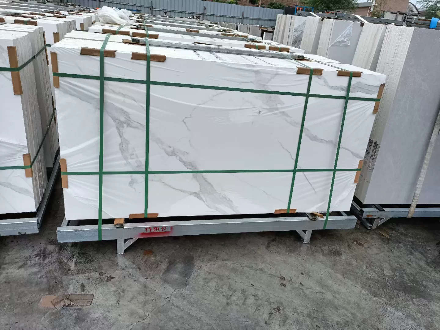 Pure white sintered stone slab 900x1800x9mm