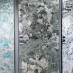 Sintered stone slab texture detail