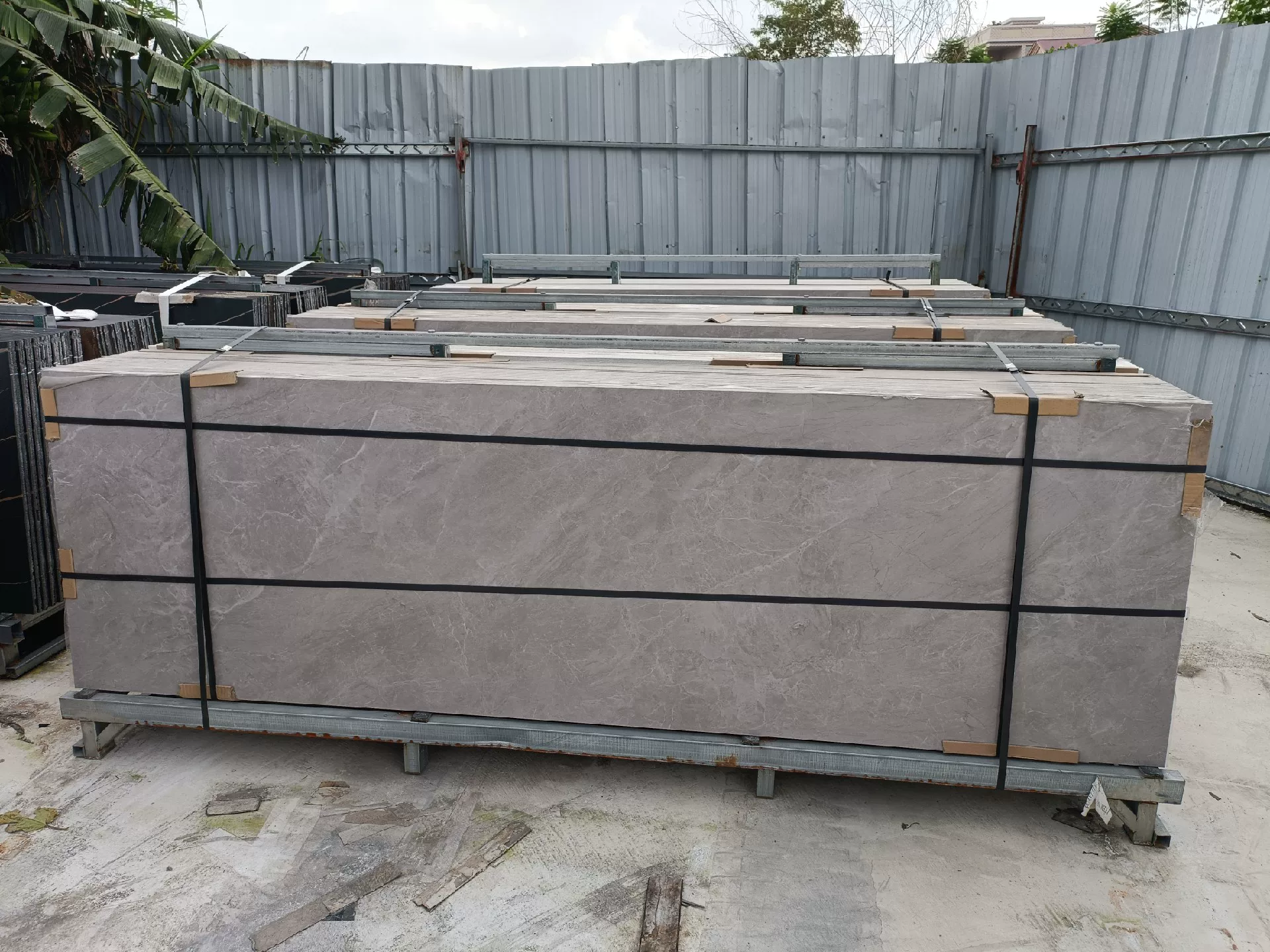 Sintered stone slab 800x2600x9mm Cloud Grey
