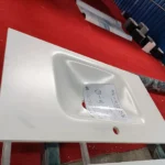 Sintered stone sink basin detail