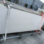 Sintered stone slab solid color surface detail