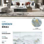 Glossy sintered stone slab close-up view