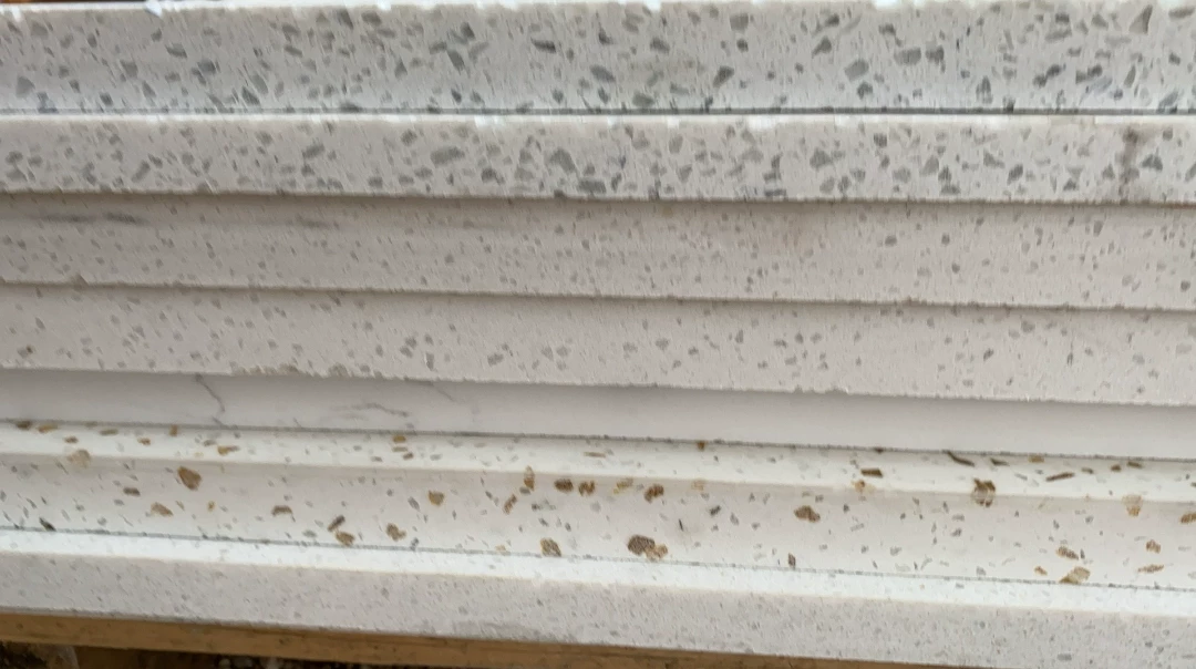 Quartz stone slab stock lot view 3