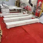 Sintered stone TV console unit - front view