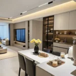 Sintered stone slab installation service example