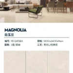 White Jade sintered stone slab, fine matte or glossy finish