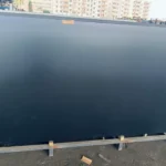 Black sintered stone slab, solid color