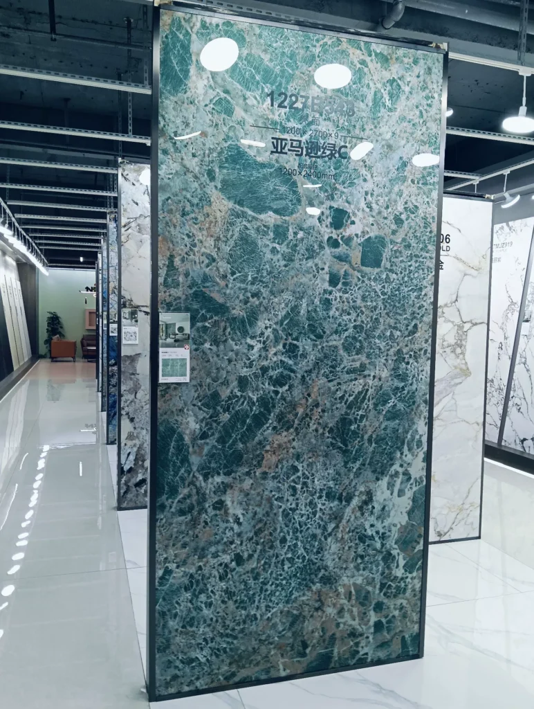 Amazon Green sintered stone slab, 1200x2400x9 mm