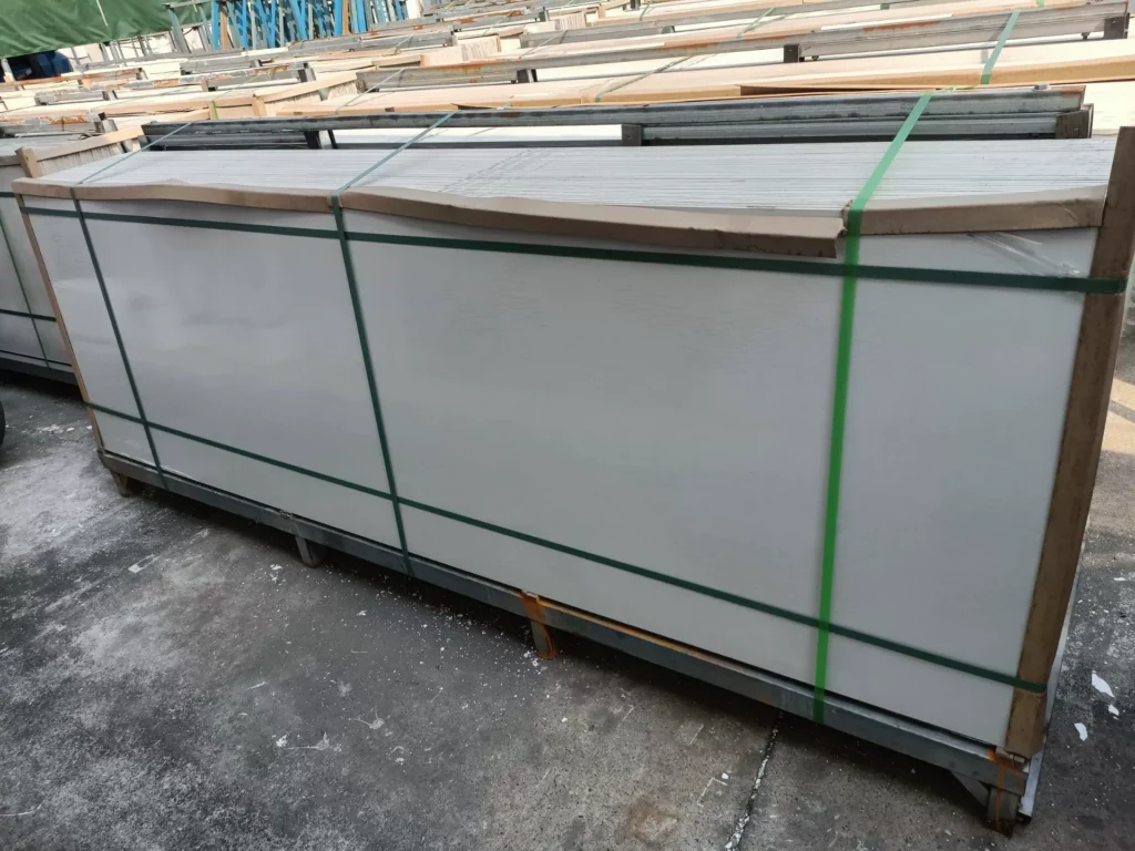Pure white sintered stone slab, 800x2600mm, matte or glossy finish