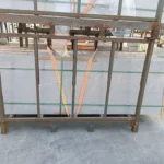 Sintered stone slab in warehouse