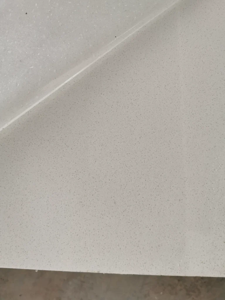 Quartz stone slab white granite look Fish Belly White