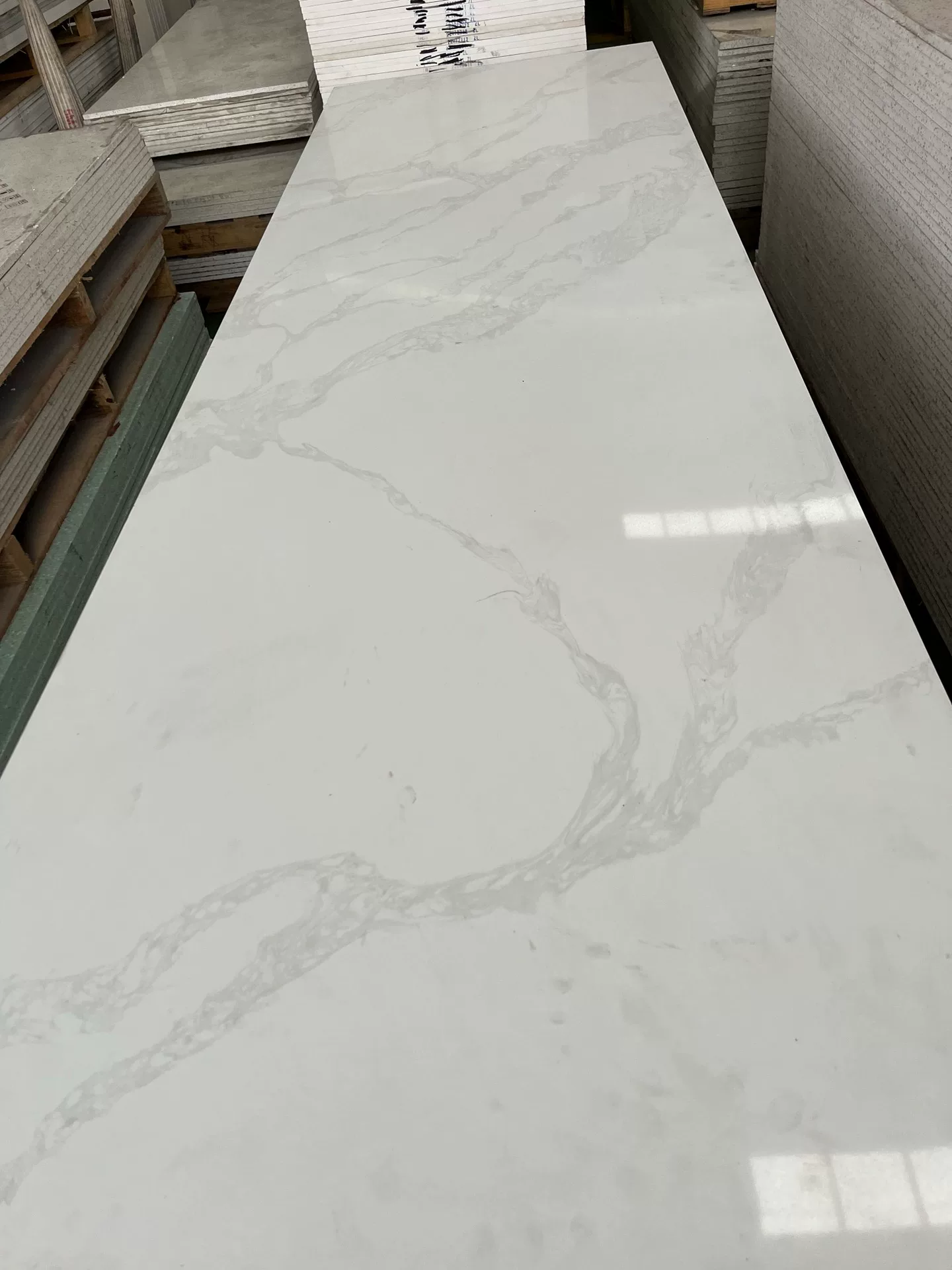 Quartz stone slab stock lot