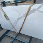 Slab close-up, pure white color