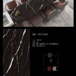 White sintered stone slab label