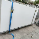 Sintered stone slab edge view