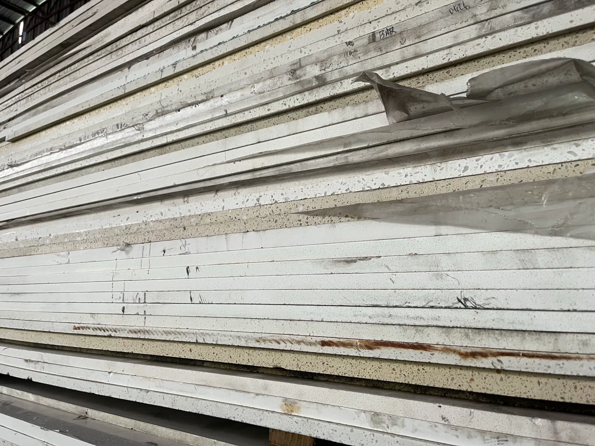 Quartz stone slab solid color granite look 2000x750x15 mm