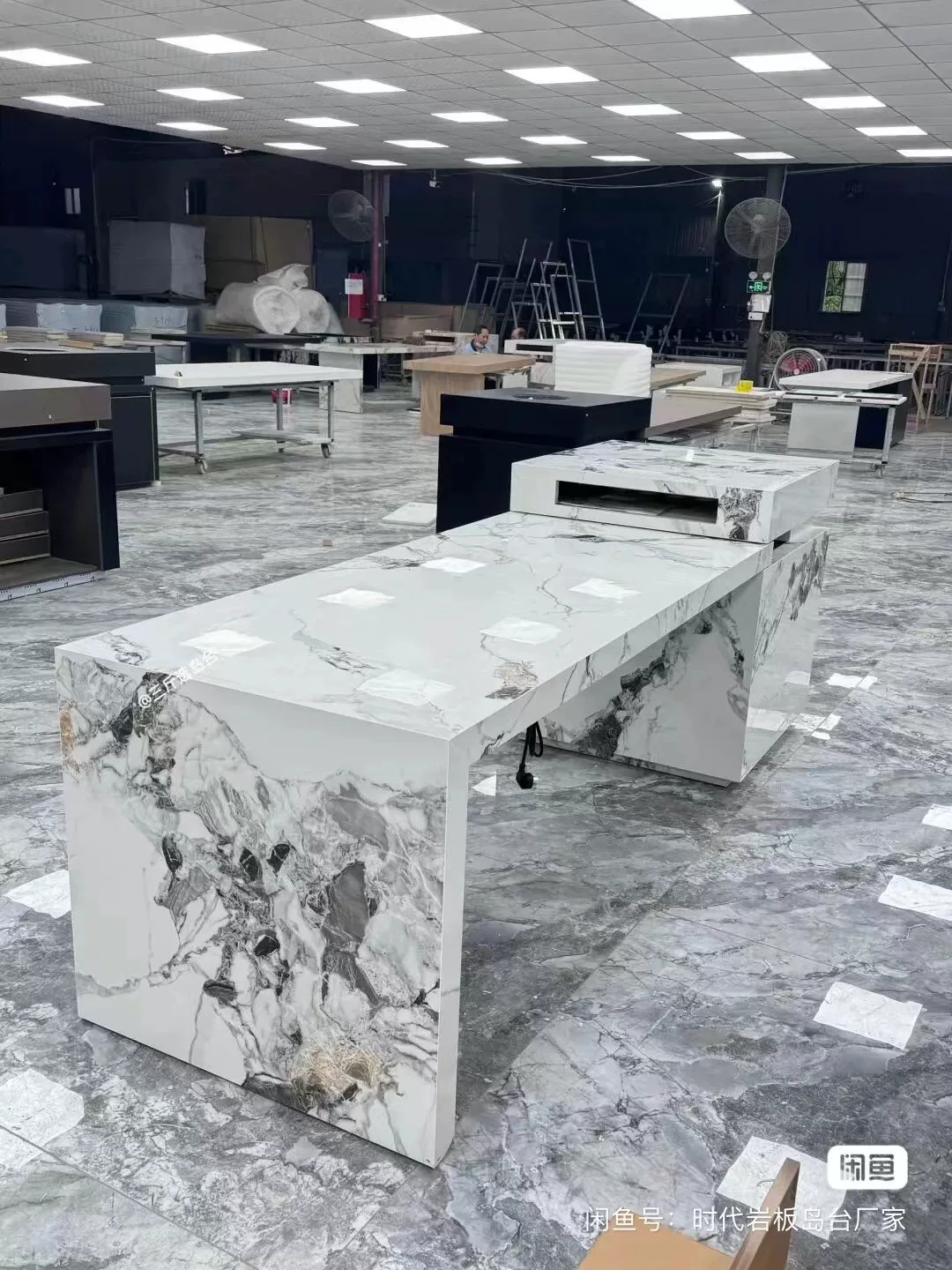 Sintered stone island countertop unit view 6