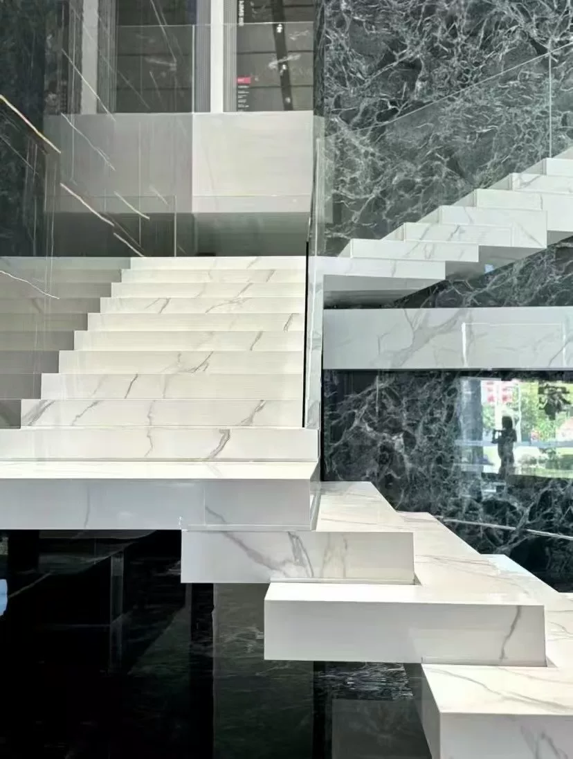 Sintered stone staircase fabrication example 4