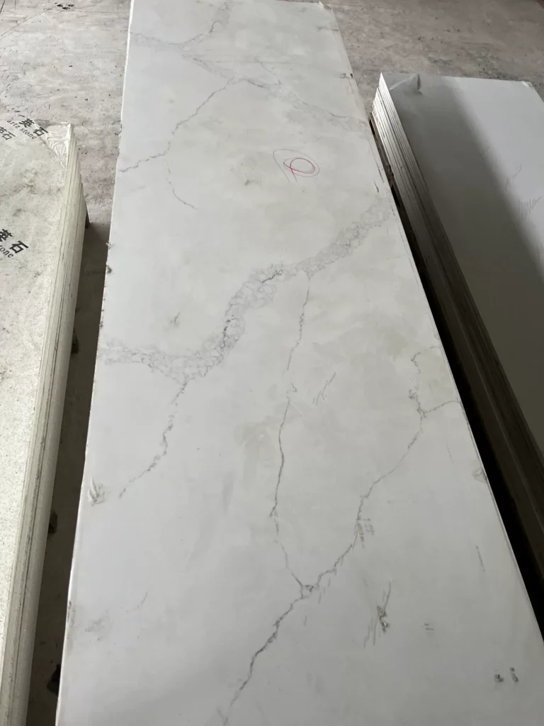 Quartz stone slab stock lot - color variation 1