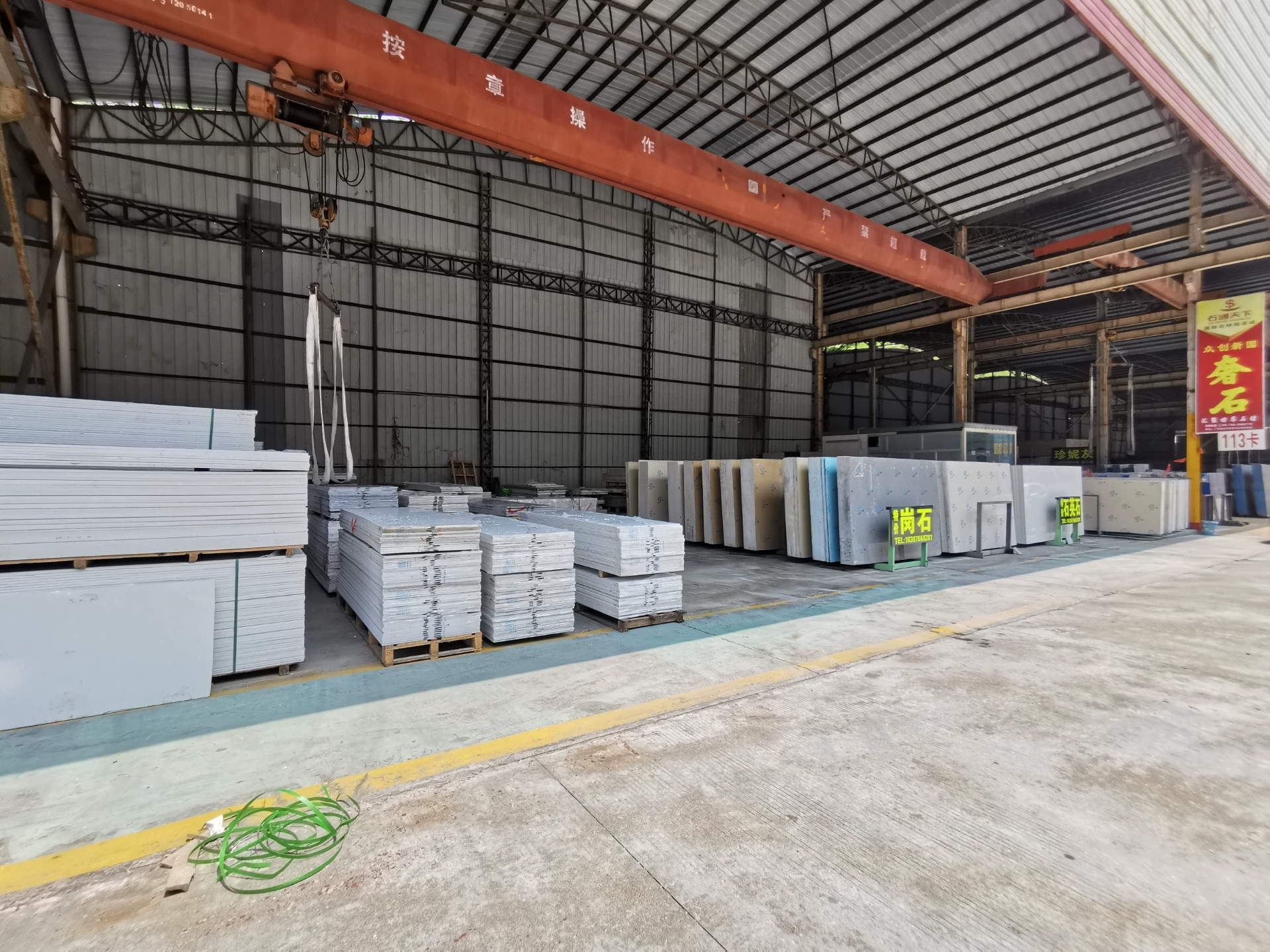 Quartz stone slab stock lot