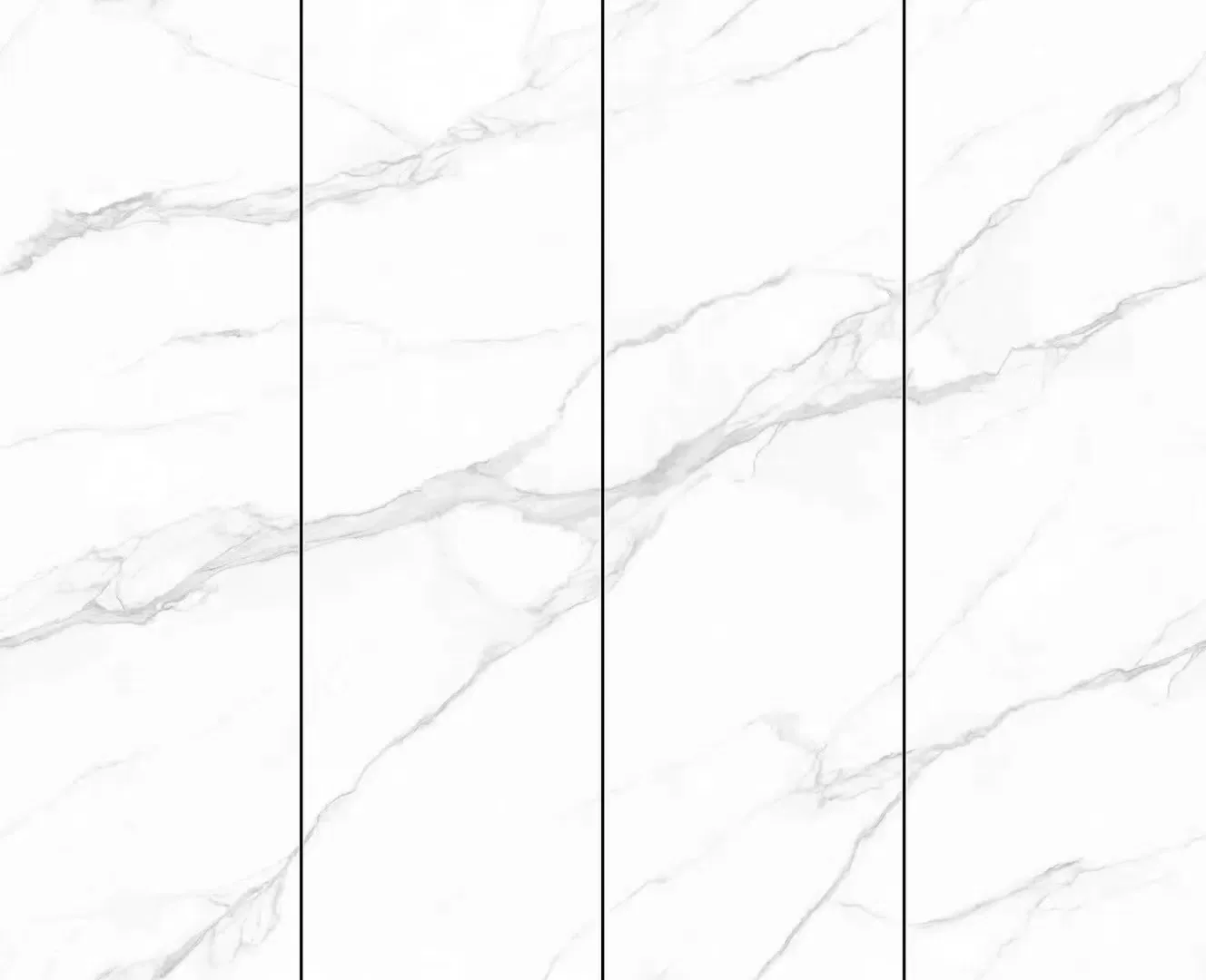 White sintered stone slab matte finish 800x2600 mm