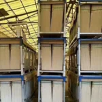 Slab stack in warehouse
