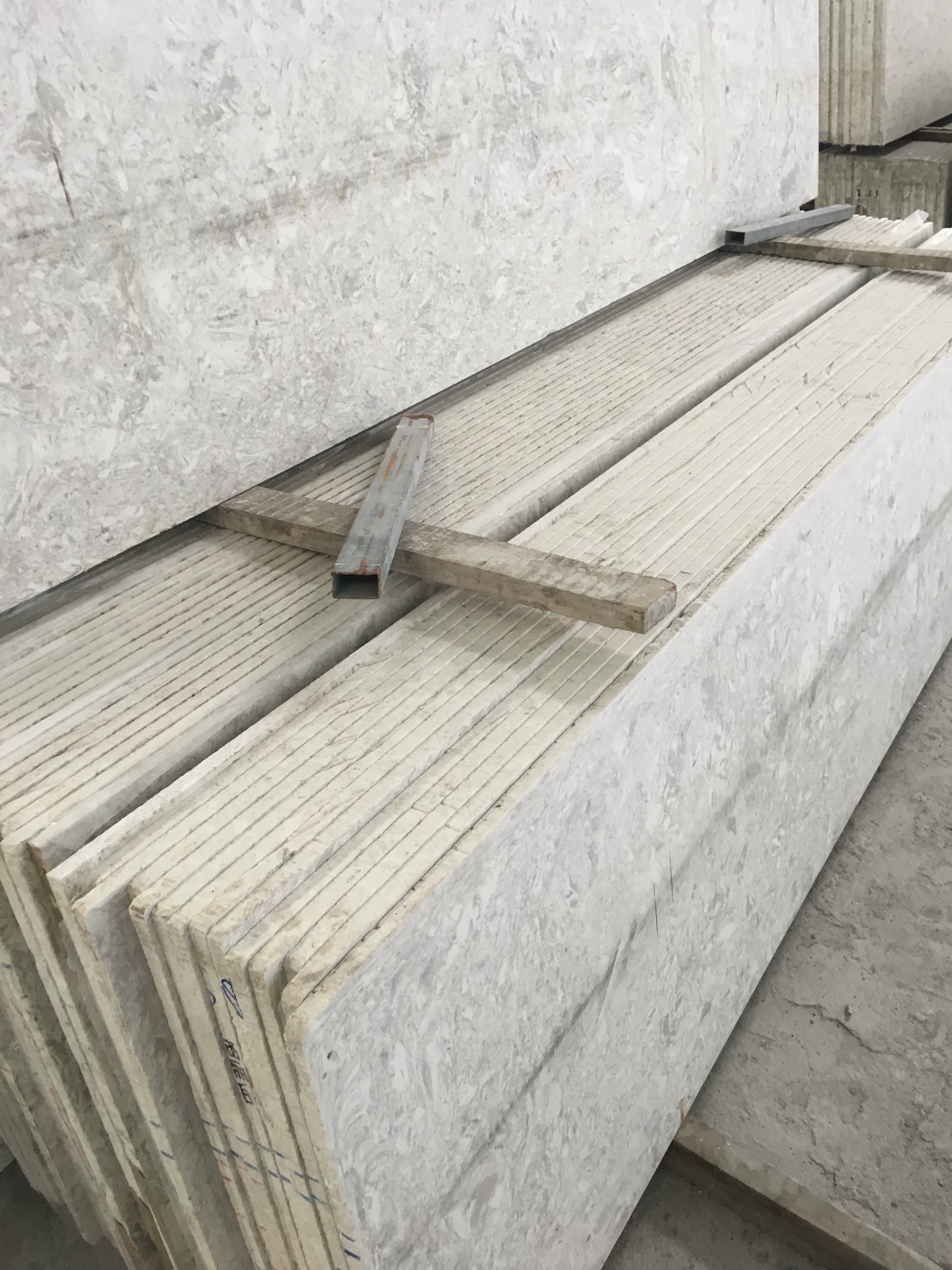 Quartz stone slab pattern detail