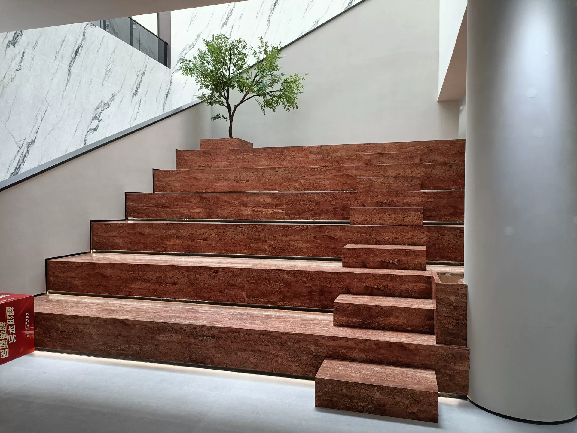 Sintered stone staircase fabrication example 8