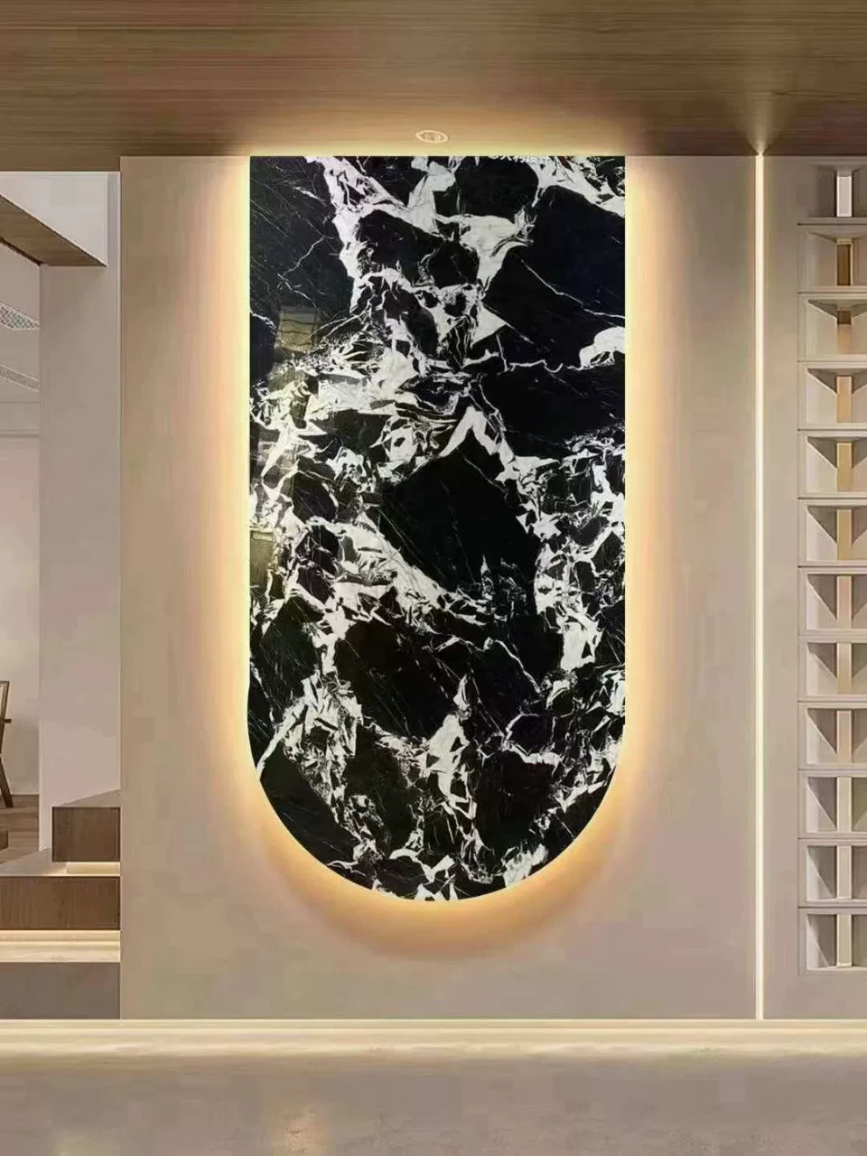 Sintered stone wall panel sample