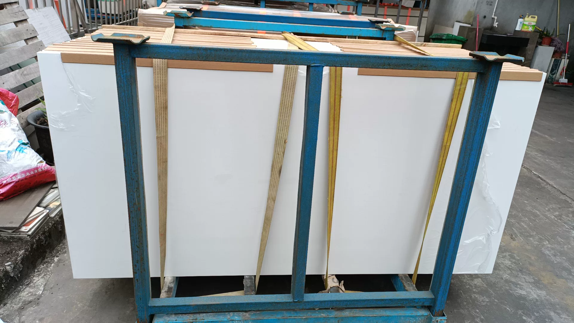 Stock slab lot, ready for inspection