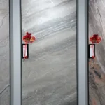 Velvet finish sintered stone slab close-up