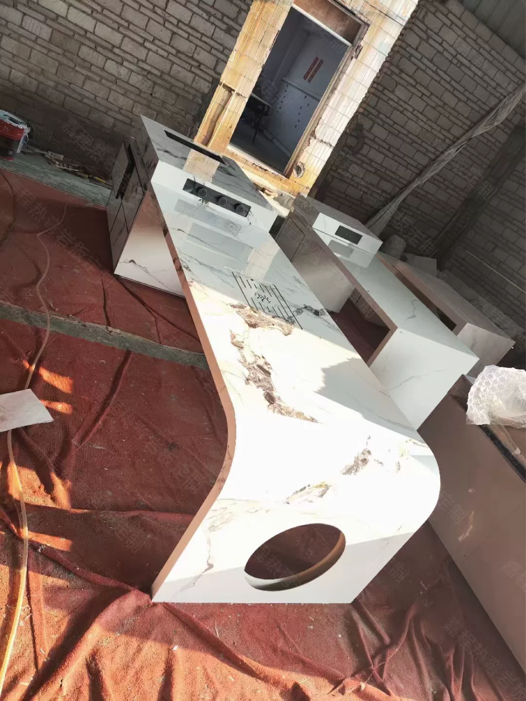 Sintered stone custom fabrication example 2