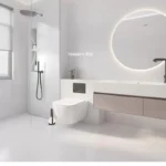 Cream white sintered stone slab, 800x2600x9 mm