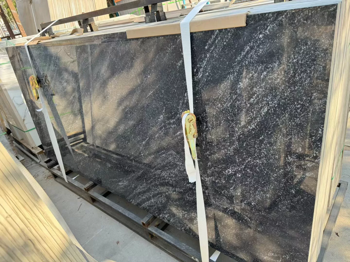 Sintered stone slab close-up view