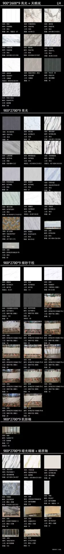 White slab application example