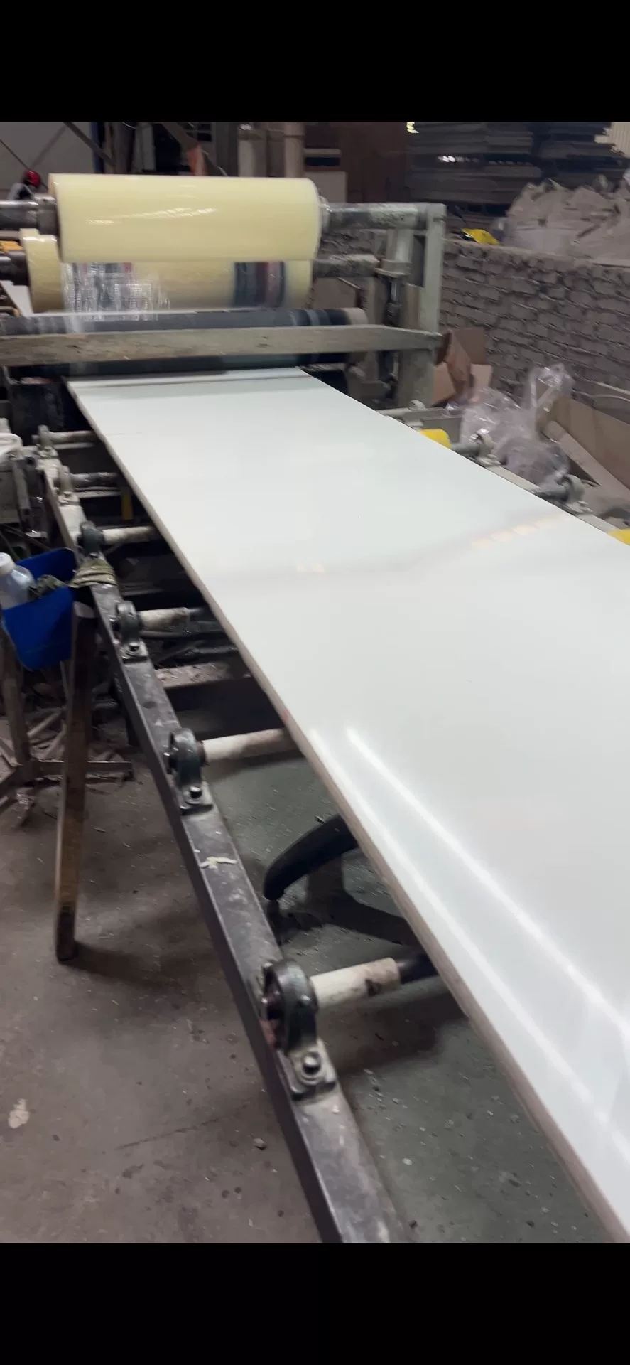 Stock pile of quartz slabs