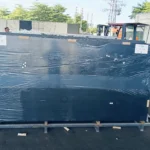 Black sintered stone slab, fine matte or glossy finish