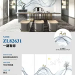 Glossy sintered stone slab, Pandora series, 800x2600x9 mm