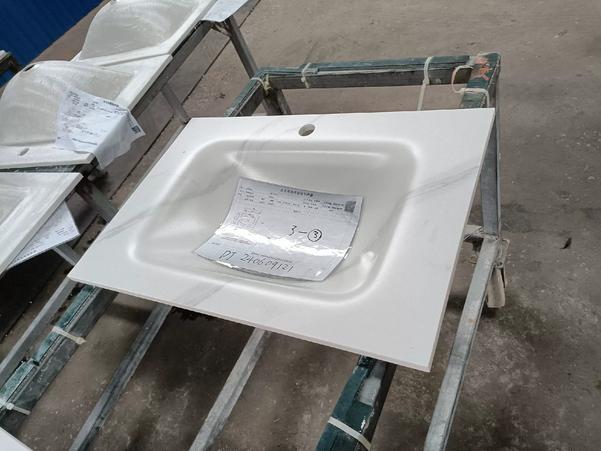 Sintered stone sink basin