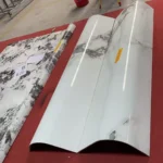 Sintered stone slab display