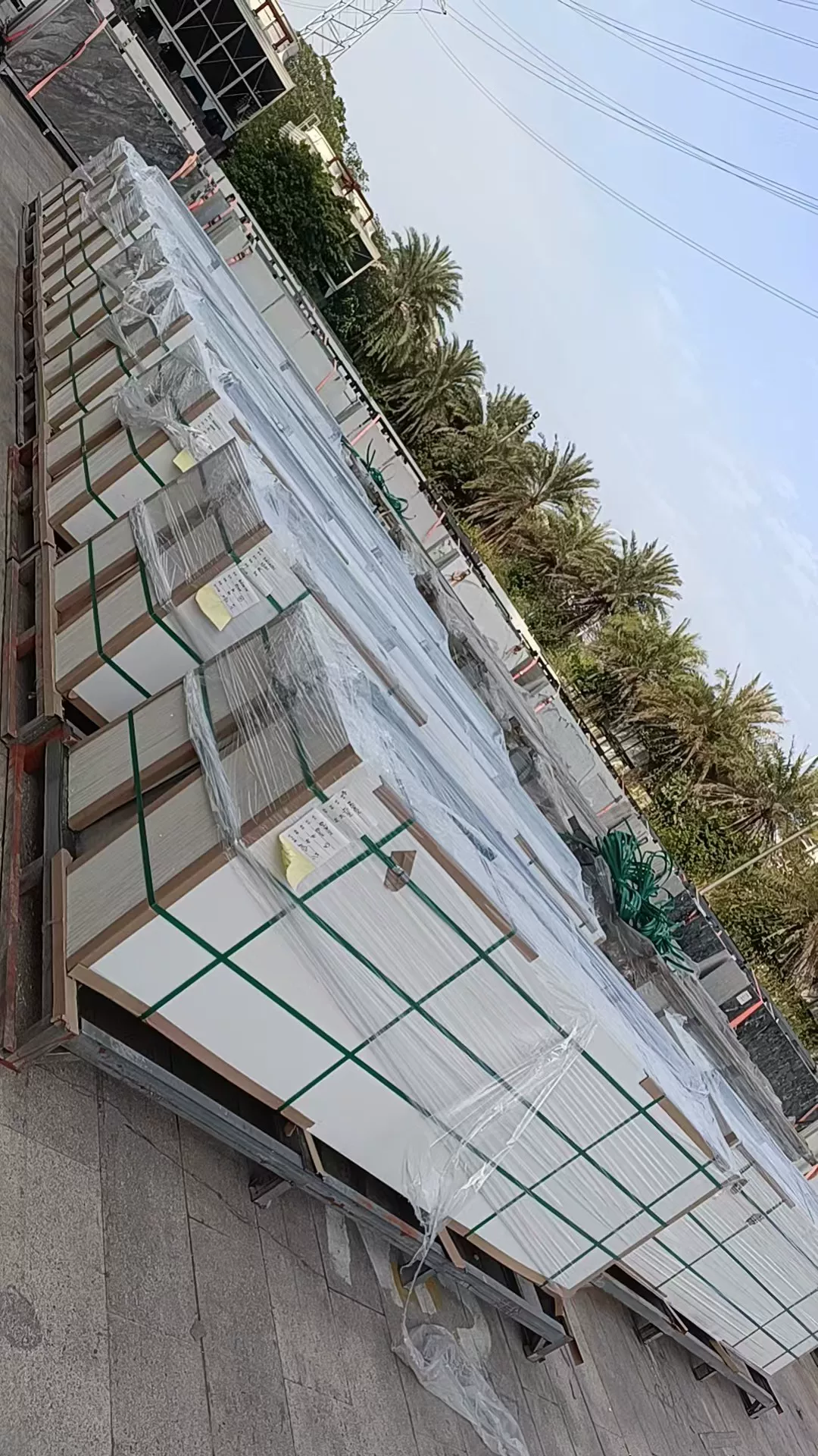 White sintered stone slab surface texture
