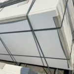 Pure white sintered stone slab, glossy finish
